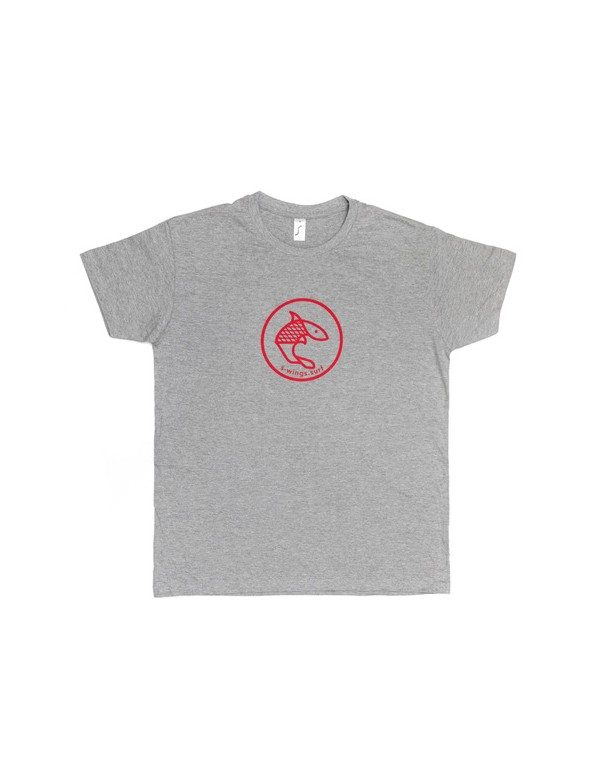 TEE-SHIRT S-WINGS GRIS LOGO ROUGE